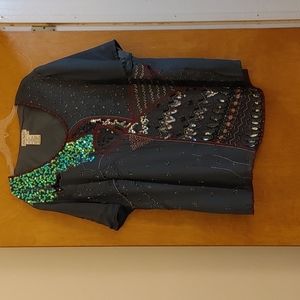 Plus size catalog exclusive (Ulla Popken), size 28/30, Polyester crepe w/sequins